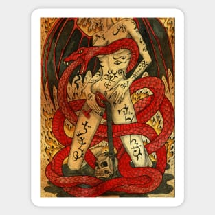 Demoness. Gothic Mysteries Design. Sticker